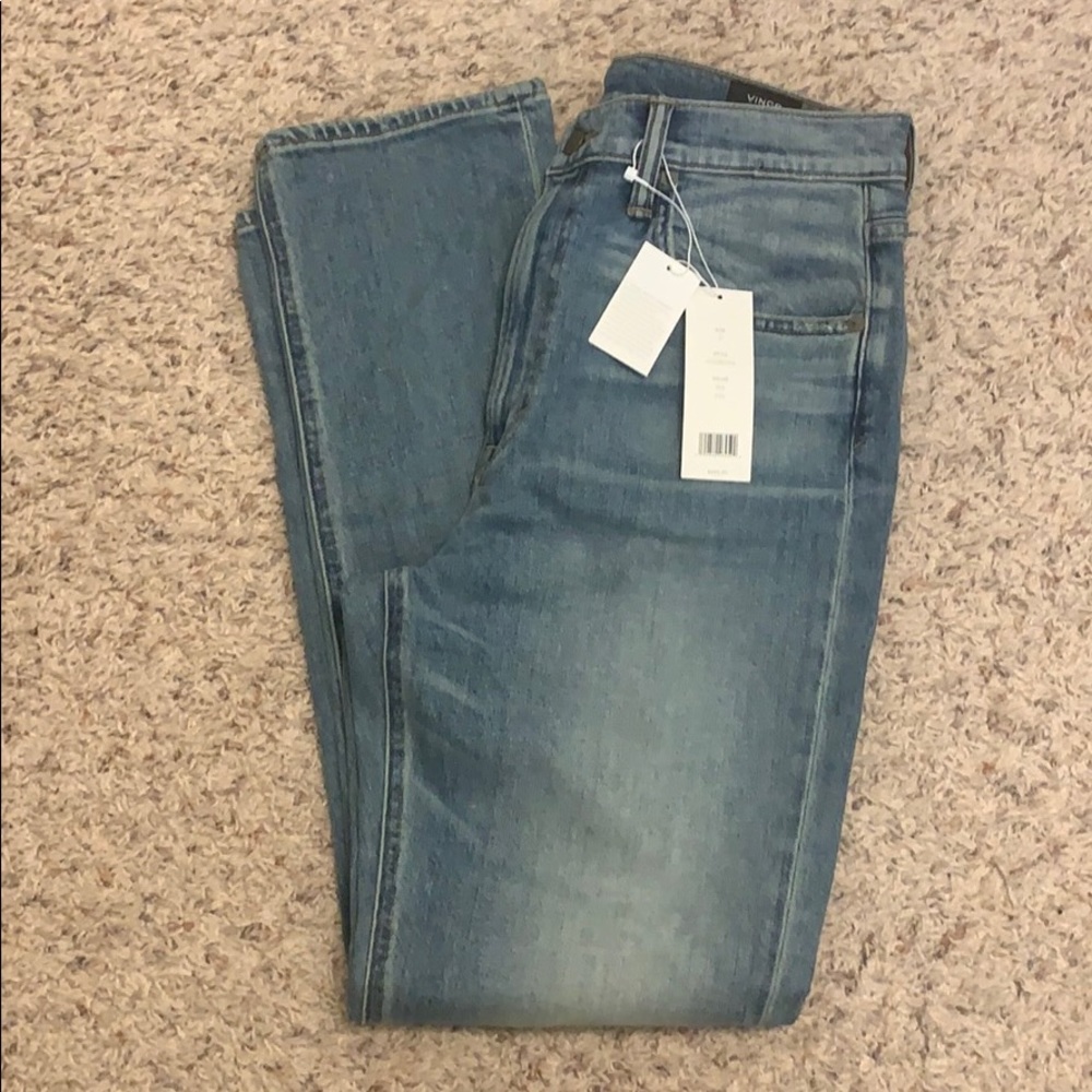 Vince High Rose Straight Leg Jeans